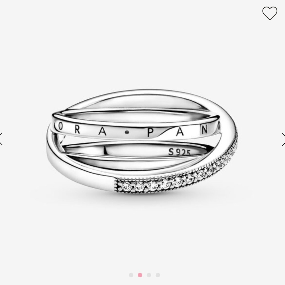 Pandora Silver Crossover Ring - image 5